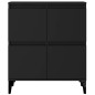vidaXL Aparadores 2 uds madera contrachapada negro 60x35x70 cm