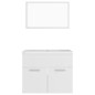 vidaXL Juego de muebles de baño madera de ingeniería blanco