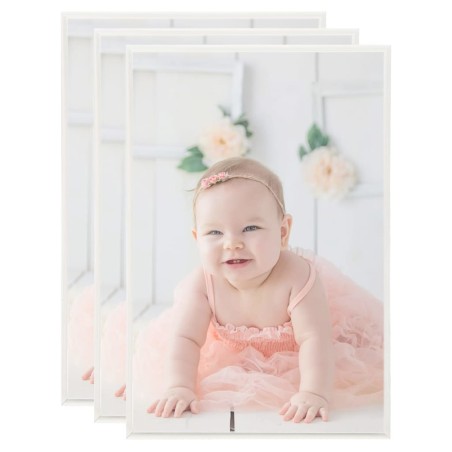 vidaXL Marcos de foto collage de pared 3 uds plateado MDF 50x70 cm