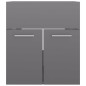 vidaXL Mueble con lavabo madera de ingeniería gris brillante vidaXL Mueble con lavabo madera de ingeniería gris brillante
