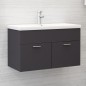 vidaXL Mueble con lavabo madera de ingeniería gris vidaXL Mueble con lavabo madera de ingeniería gris