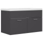 vidaXL Mueble con lavabo madera de ingeniería gris vidaXL Mueble con lavabo madera de ingeniería gris