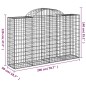 vidaXL Cestas de gaviones 5 uds forma de arco hierro 200x50x120/140 cm vidaXL Cestas de gaviones 5 uds forma de arco hierro 200x50x120/140 cm