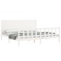 vidaXL Estructura de cama con cabecero madera maciza blanco 200x200 cm vidaXL Estructura de cama con cabecero madera maciza blanco 200x200 cm