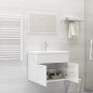 vidaXL Juego de muebles de baño madera de ingeniería blanco brillo vidaXL Juego de muebles de baño madera de ingeniería blanco brillo