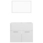 vidaXL Juego de muebles de baño madera de ingeniería blanco brillo vidaXL Juego de muebles de baño madera de ingeniería blanco brillo
