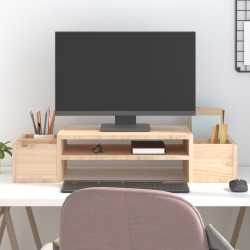 vidaXL Soporte para monitor madera maciza de pino 70x27,5x15 cm