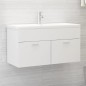 vidaXL Mueble con lavabo madera de ingeniería blanco vidaXL Mueble con lavabo madera de ingeniería blanco