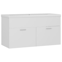 vidaXL Mueble con lavabo madera de ingeniería blanco