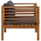 vidaXL Silla de jardín con cojines gris oscuro madera maciza acacia vidaXL Silla de jardín con cojines gris oscuro madera maciza acacia