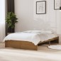 vidaXL Estructura de cama doble madera maciza marrón miel 120x190 cm