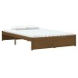 vidaXL Estructura de cama doble madera maciza marrón miel 120x190 cm