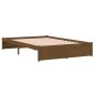 vidaXL Estructura de cama doble madera maciza marrón miel 120x190 cm