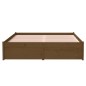 vidaXL Estructura de cama doble madera maciza marrón miel 120x190 cm