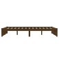 vidaXL Estructura de cama doble madera maciza marrón miel 120x190 cm