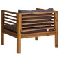 vidaXL Silla de jardín con cojines gris oscuro madera maciza acacia vidaXL Silla de jardín con cojines gris oscuro madera maciza acacia
