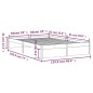 vidaXL Estructura de cama doble madera maciza marrón miel 120x190 cm