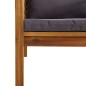 vidaXL Silla de jardín con cojines gris oscuro madera maciza acacia vidaXL Silla de jardín con cojines gris oscuro madera maciza acacia