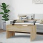 vidaXL Mesa de centro madera contrachapada roble Sonoma 80x50,5x41,5cm
