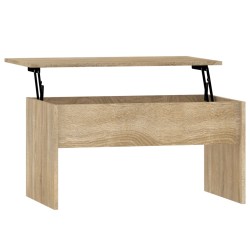 vidaXL Mesa de centro madera contrachapada roble Sonoma 80x50,5x41,5cm