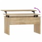 vidaXL Mesa de centro madera contrachapada roble Sonoma 80x50,5x41,5cm
