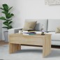 vidaXL Mesa de centro madera contrachapada roble Sonoma 80x50,5x41,5cm