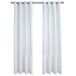 vidaXL Cortinas opacas anillas de metal 2 pzas blanco crudo 140x245 cm 