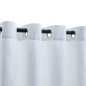 vidaXL Cortinas opacas anillas de metal 2 pzas blanco crudo 140x245 cm 