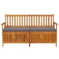 vidaXL Banco de almacenaje con cojín madera maciza de acacia 148 cm vidaXL Banco de almacenaje con cojín madera maciza de acacia 148 cm