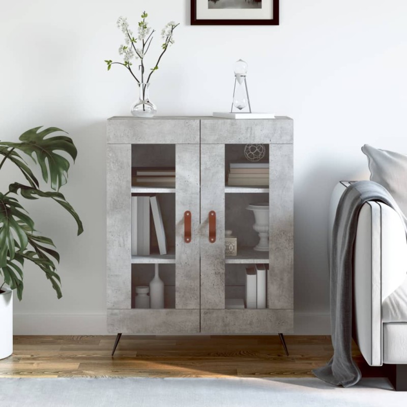 vidaXL Aparador de madera de ingeniería gris hormigón 69,5x34x90 cm vidaXL Aparador de madera de ingeniería gris hormigón 69,5x34x90 cm