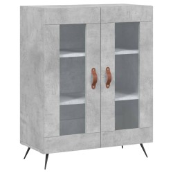 vidaXL Aparador de madera de ingeniería gris hormigón 69,5x34x90 cm