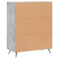 vidaXL Aparador de madera de ingeniería gris hormigón 69,5x34x90 cm vidaXL Aparador de madera de ingeniería gris hormigón 69,5x34x90 cm