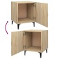 vidaXL Mesitas de noche 2 uds madera contrachapada color roble Sonoma vidaXL Mesitas de noche 2 uds madera contrachapada color roble Sonoma