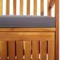 vidaXL Banco de almacenaje con cojín madera maciza de acacia 148 cm vidaXL Banco de almacenaje con cojín madera maciza de acacia 148 cm