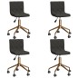vidaXL Sillas de comedor giratorias 4 unidades terciopelo gris oscuro