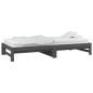 vidaXL Sofá cama extraíble madera maciza de pino gris 2x(90x200) cm vidaXL Sofá cama extraíble madera maciza de pino gris 2x(90x200) cm