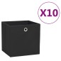 vidaXL Cajas de almacenaje 10 uds tela no tejida negro 28x28x28 cm vidaXL Cajas de almacenaje 10 uds tela no tejida negro 28x28x28 cm