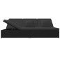 vidaXL Tumbona convertible con cojines de ratán sintético negro vidaXL Tumbona convertible con cojines de ratán sintético negro