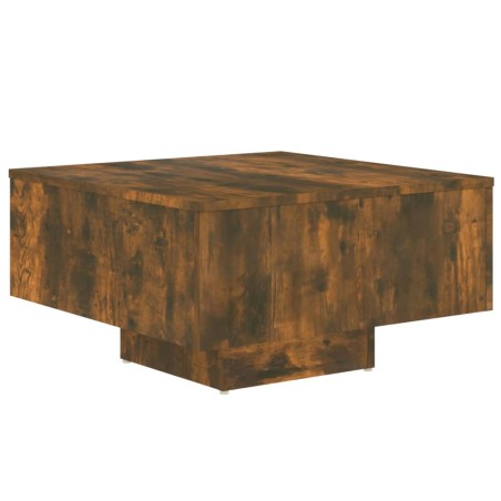 vidaXL Mesa de centro contrachapado roble ahumado 60x60x31,5 cm