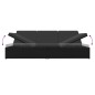 vidaXL Tumbona convertible con cojines de ratán sintético negro vidaXL Tumbona convertible con cojines de ratán sintético negro