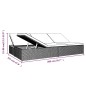 vidaXL Tumbona convertible con cojines de ratán sintético negro vidaXL Tumbona convertible con cojines de ratán sintético negro