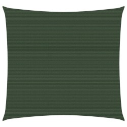 vidaXL Toldo de vela HDPE verde oscuro 160 g/m² 3,6x3,6 m