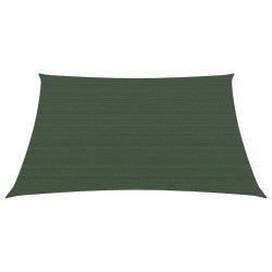vidaXL Toldo de vela HDPE verde oscuro 160 g/m² 3,6x3,6 m