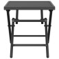 vidaXL Mesa de jardín plegable malla acero gris antracita 38x38x38 cm vidaXL Mesa de jardín plegable malla acero gris antracita 38x38x38 cm