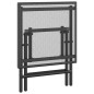 vidaXL Mesa de jardín plegable malla acero gris antracita 38x38x38 cm vidaXL Mesa de jardín plegable malla acero gris antracita 38x38x38 cm