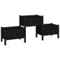 vidaXL Jardinera de madera de pino maciza negra 178,5x44x75 cm vidaXL Jardinera de madera de pino maciza negra 178,5x44x75 cm