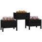 vidaXL Jardinera de madera de pino maciza negra 178,5x44x75 cm vidaXL Jardinera de madera de pino maciza negra 178,5x44x75 cm