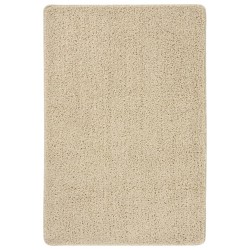vidaXL Alfombra peluda antideslizante color crema 140x200 cm