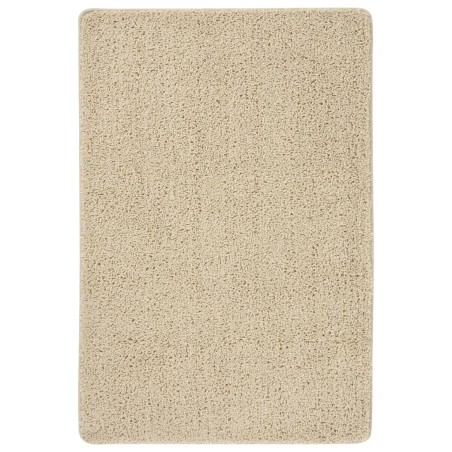 vidaXL Alfombra peluda antideslizante color crema 140x200 cm