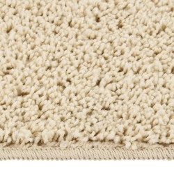 vidaXL Alfombra peluda antideslizante color crema 140x200 cm